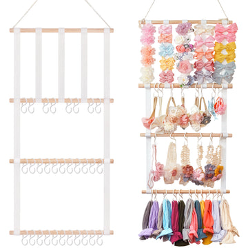 Baby Hair Accessory Hanging Storage Display (60+ headbands & 40+ bow clips