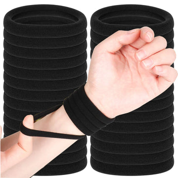 50pcs Cloth Black Hair Bands for Women Girls Hairband High Elastic Rubber Band Hair Ties Ponytail Holder Scrunchies Accessories